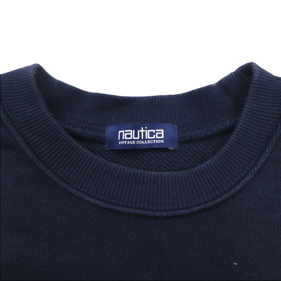 nautica VINTAGE COLLECTION Oversized Basic Crew Sweatshirt S Navy Heavyweight 213-1247