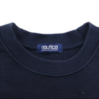 nautica VINTAGE COLLECTION Oversized Basic Crew Sweatshirt S Navy Heavyweight 213-1247