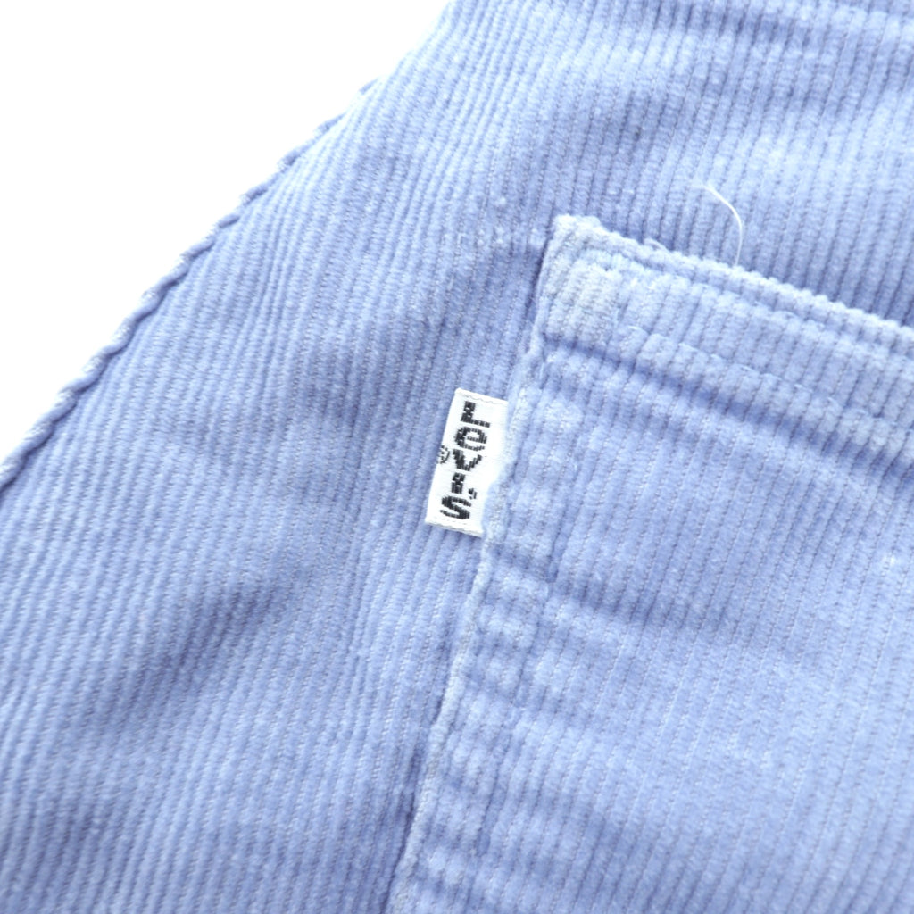 Levi's 80年代 USA製 646 コーデュロイ ベルボトム チノパンツ S ブルー 白タブ 42TALON フレア