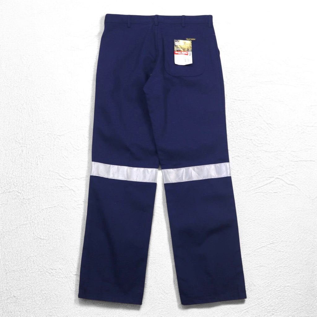 Hard Yakka リフレクター タック ワークパンツ L ネイビー コットン 3M Scotchlite 未使用品