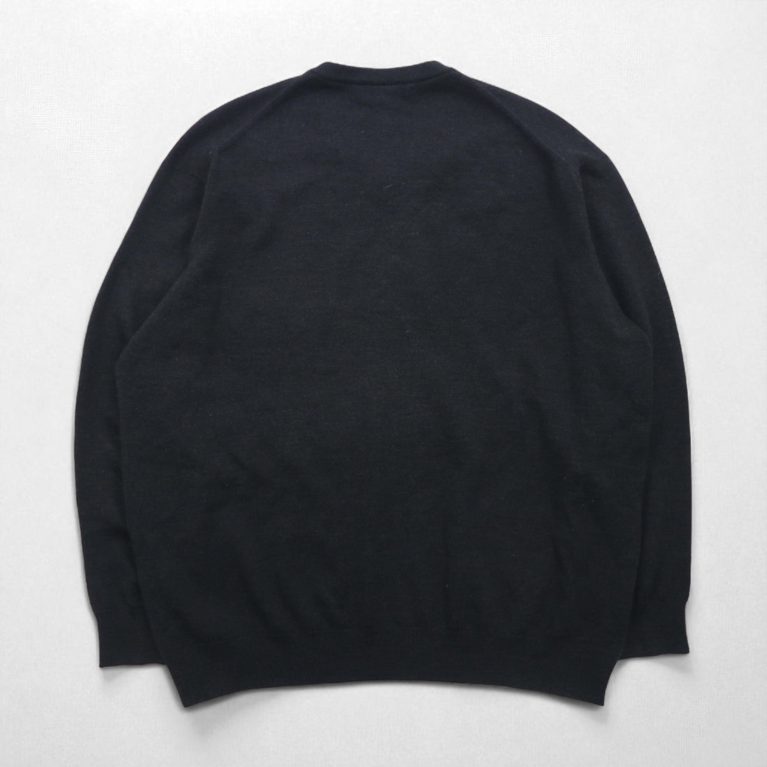 LACOSTE Vネック セーター ニット XL グレー ウール ワンポイントロゴ