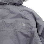 THE NORTH FACE マウンテン ダウンコート M グレー HYVENT 防水 ファー着脱式 ベルト付き グースダウン