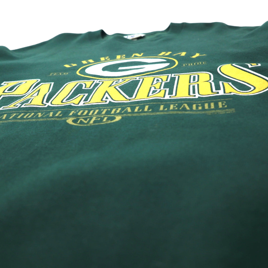 Lee SPORT USA Made 90s NFL Packers Print Sweatshirt XL Green Cotton Fleece Lined Big Size