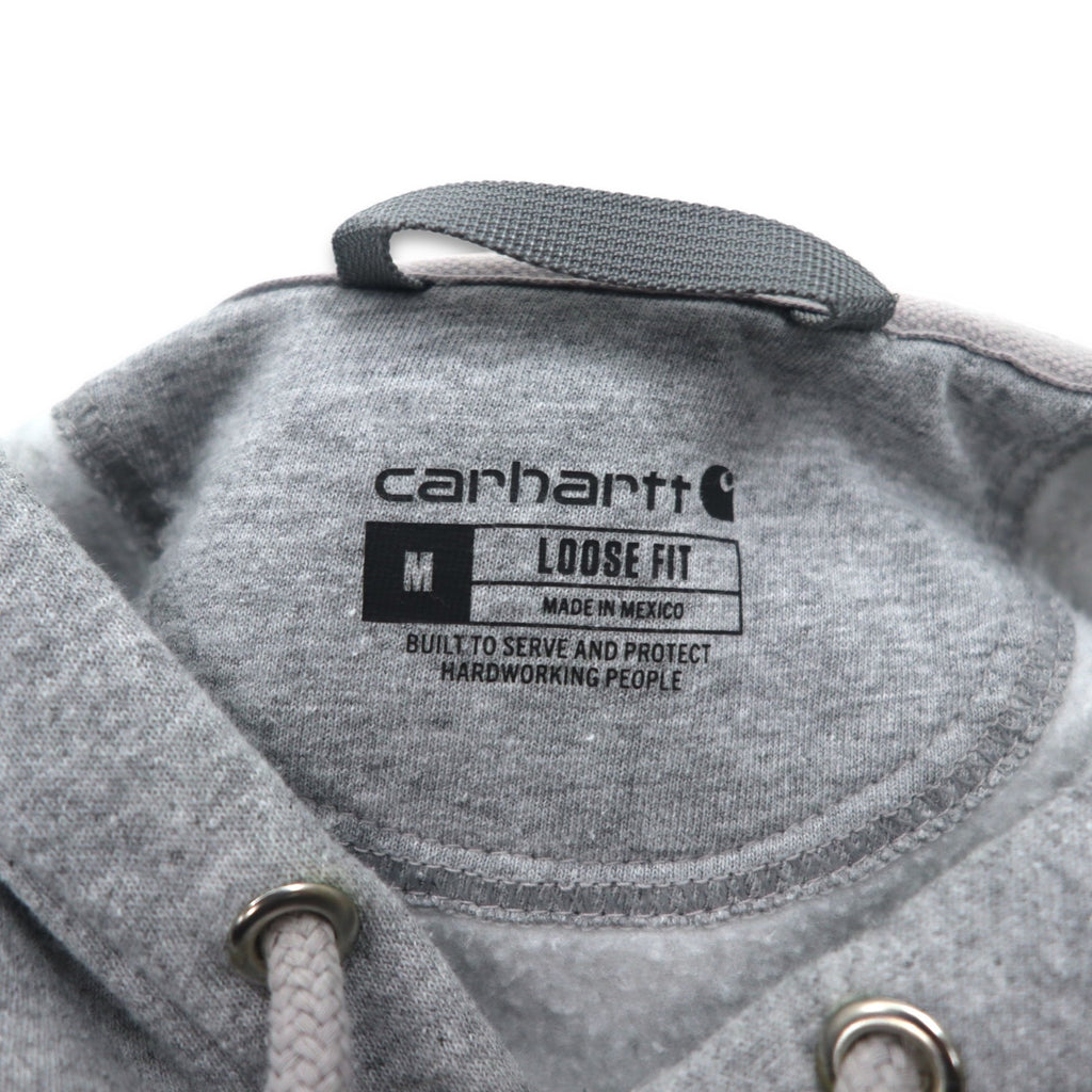 carhartt ルーズフィット プルオーバー パーカー M グレー コットン ミッドウェイト K121 メキシコ製