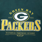 Lee SPORT USA Made 90s NFL Packers Print Sweatshirt XL Green Cotton Fleece Lined Big Size