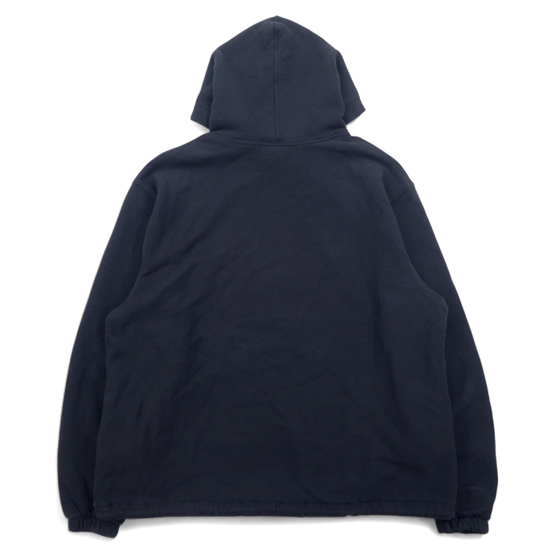 Champion Reverse Weave Pullover Hoodie XL Black Cotton Drawstring Blue Single Tag Reissue