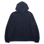 Champion Reverse Weave Pullover Hoodie XL Black Cotton Drawstring Blue Single Tag Reissue