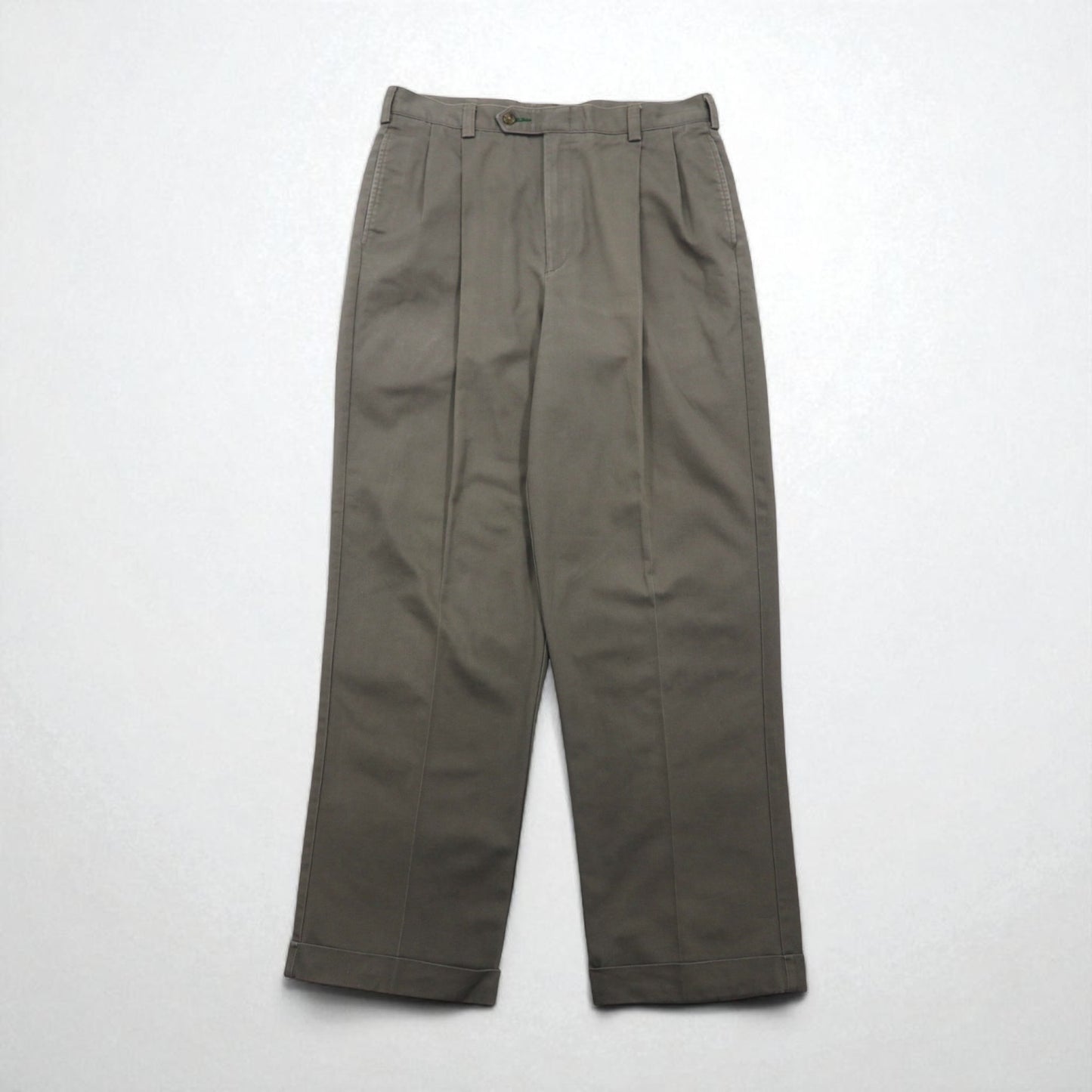 TOMMY HILFIGER 90年代 2タック ワイド チノパンツ L ベージュ コットン プリーツ センタープレス