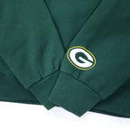 Lee SPORT USA Made 90s NFL Packers Print Sweatshirt XL Green Cotton Fleece Lined Big Size