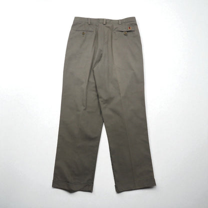 TOMMY HILFIGER 90年代 2タック ワイド チノパンツ L ベージュ コットン プリーツ センタープレス