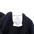 Champion Reverse Weave Pullover Hoodie XL Black Cotton Drawstring Blue Single Tag Reissue