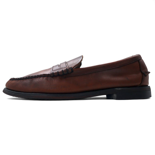 日本然リトテ-古着オンライン-SEBAGO ペニーローファー 28cm ブラウン レザー-SEBAGO Penny Loafers US10 Brown Leather