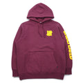 UNDEFEATED Logo Print Pullover Hoodie L Pink Cotton Sleeve Print