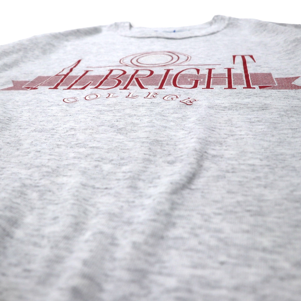 Champion USA Made 90s College Print Sweatshirt L Grey Cotton ALBRIGHT COLLEGE