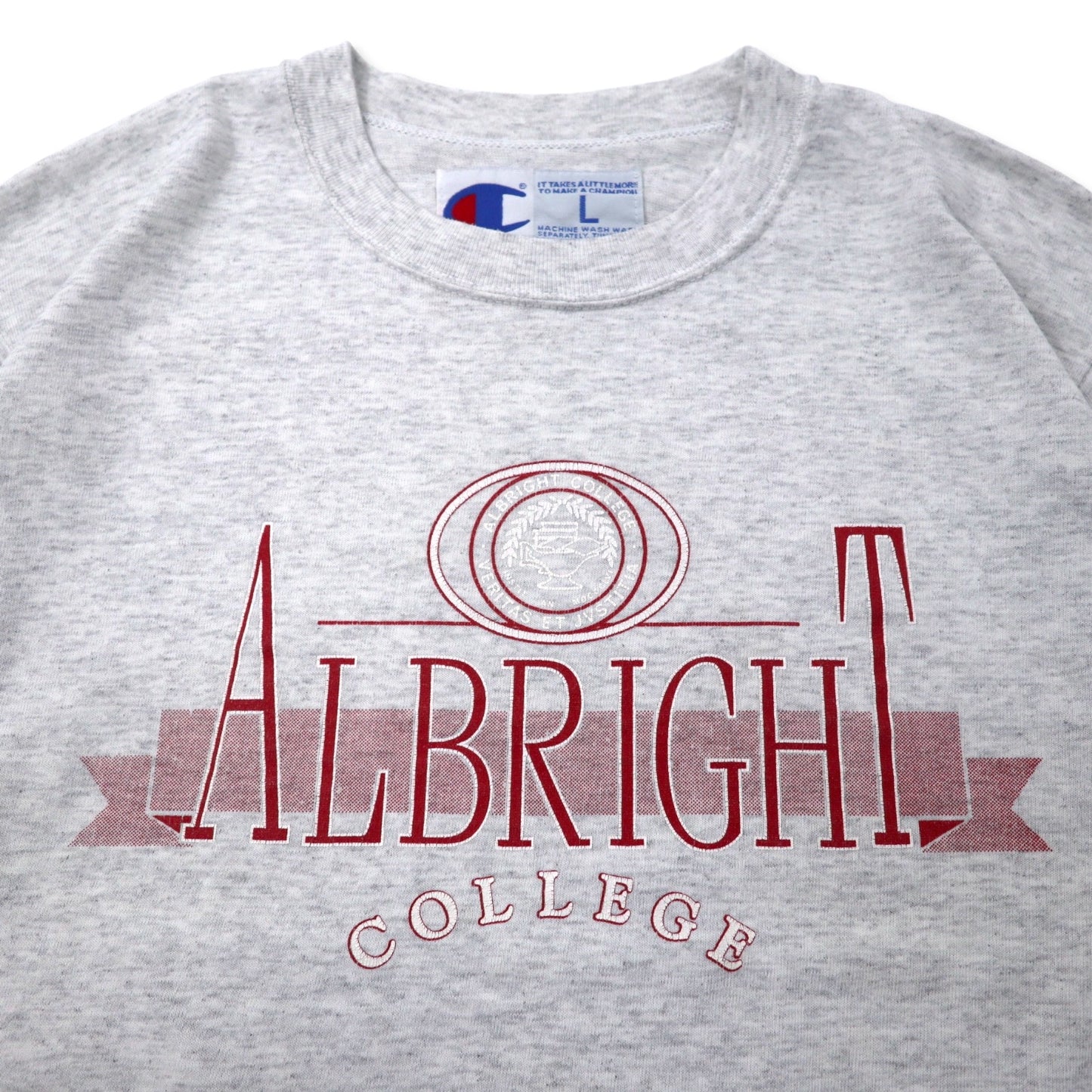 Champion USA製 90年代 カレッジ プリント スウェット L グレー コットン ALBRIGHT COLLEGE