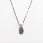 Sterling Silver Necklace ココペリ ホピ族 インディアンジュエリー シルバーネックレス チェーン CP刻印 オーバル STERLING
