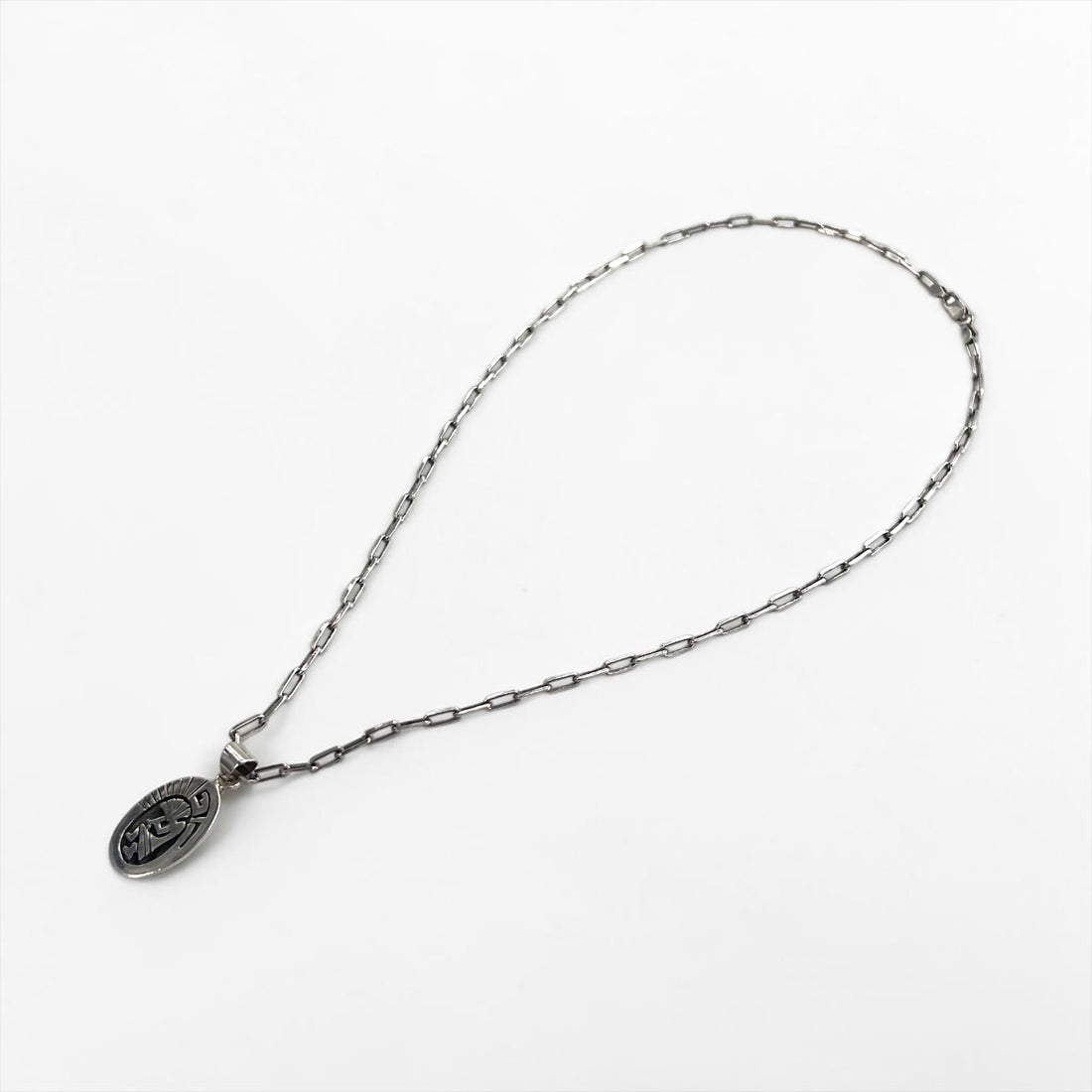 Sterling Silver Necklace ココペリ ホピ族 インディアンジュエリー シルバーネックレス チェーン CP刻印 オーバル STERLING
