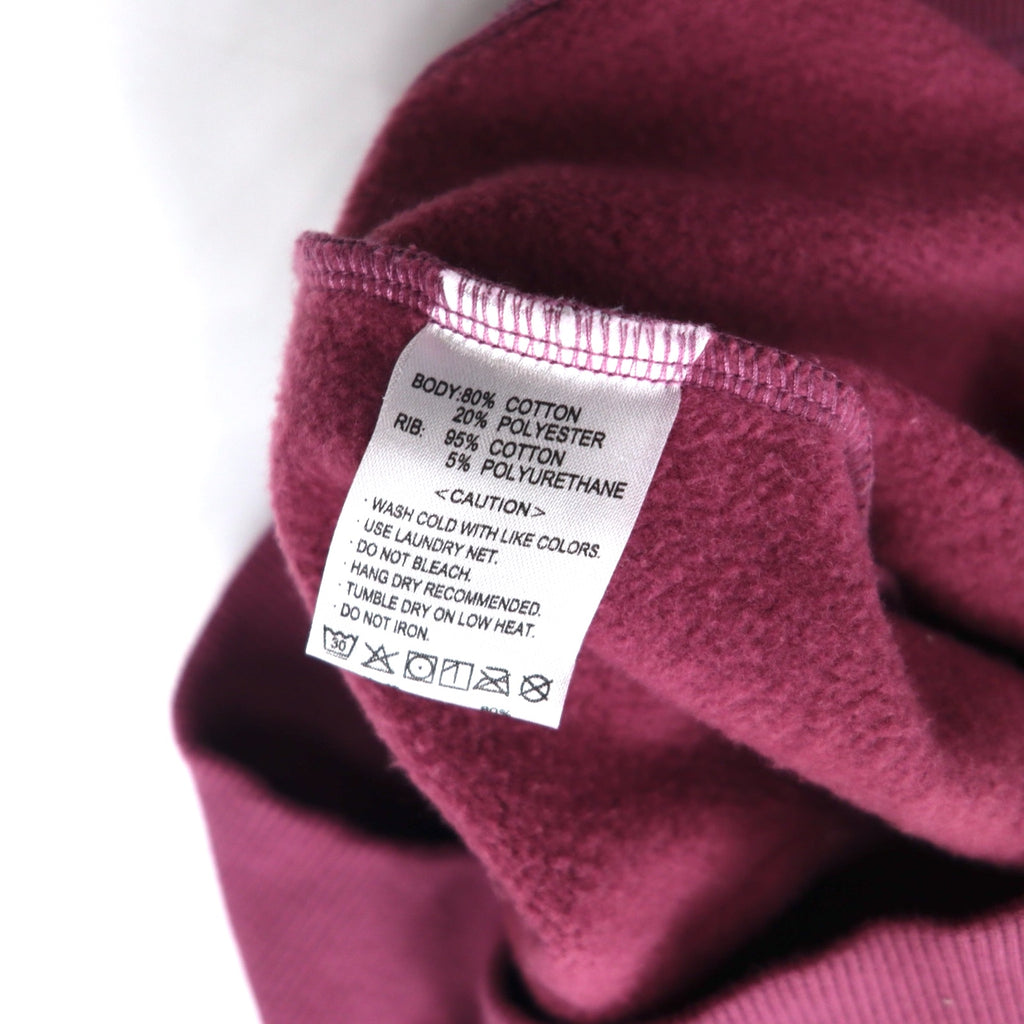 UNDEFEATED Logo Print Pullover Hoodie L Pink Cotton Sleeve Print