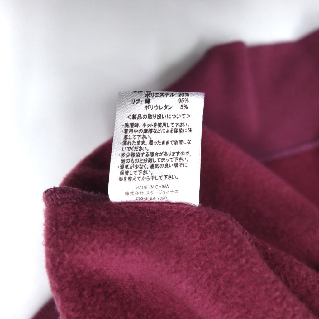 UNDEFEATED Logo Print Pullover Hoodie L Pink Cotton Sleeve Print