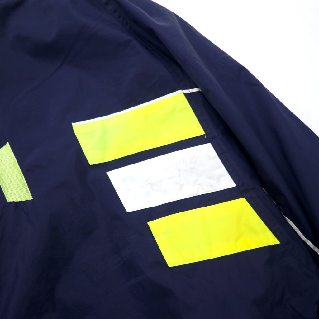 Adidas 90s Nylon Jacket L Navy 3 Stripes Flag Tag Big Size