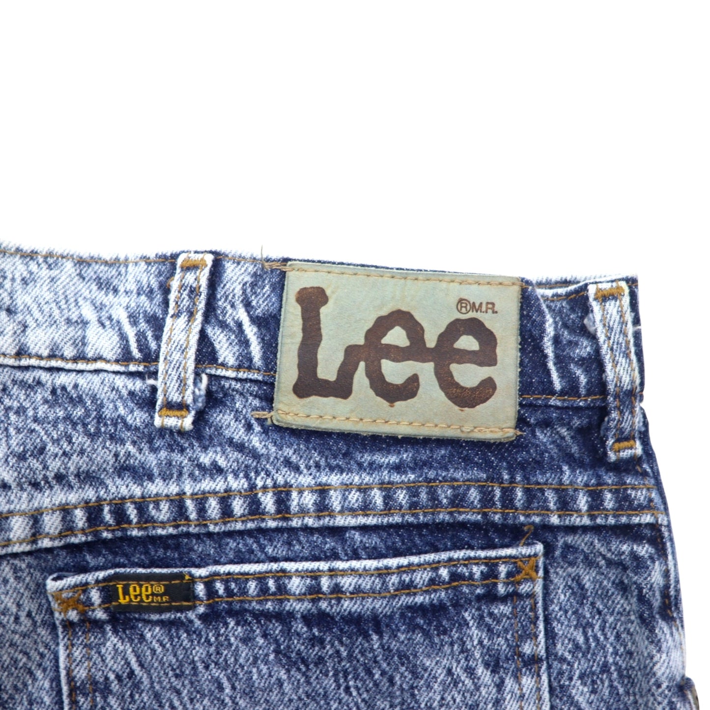 Lee 90年代 USA製 ケミカルウォッシュ デニムパンツ バギーパンツ 36 ブルー コットン