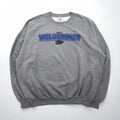Vintage College Sweatshirt by JERZEES, College Print, Gray, Size 2XL, WOLVERINES
