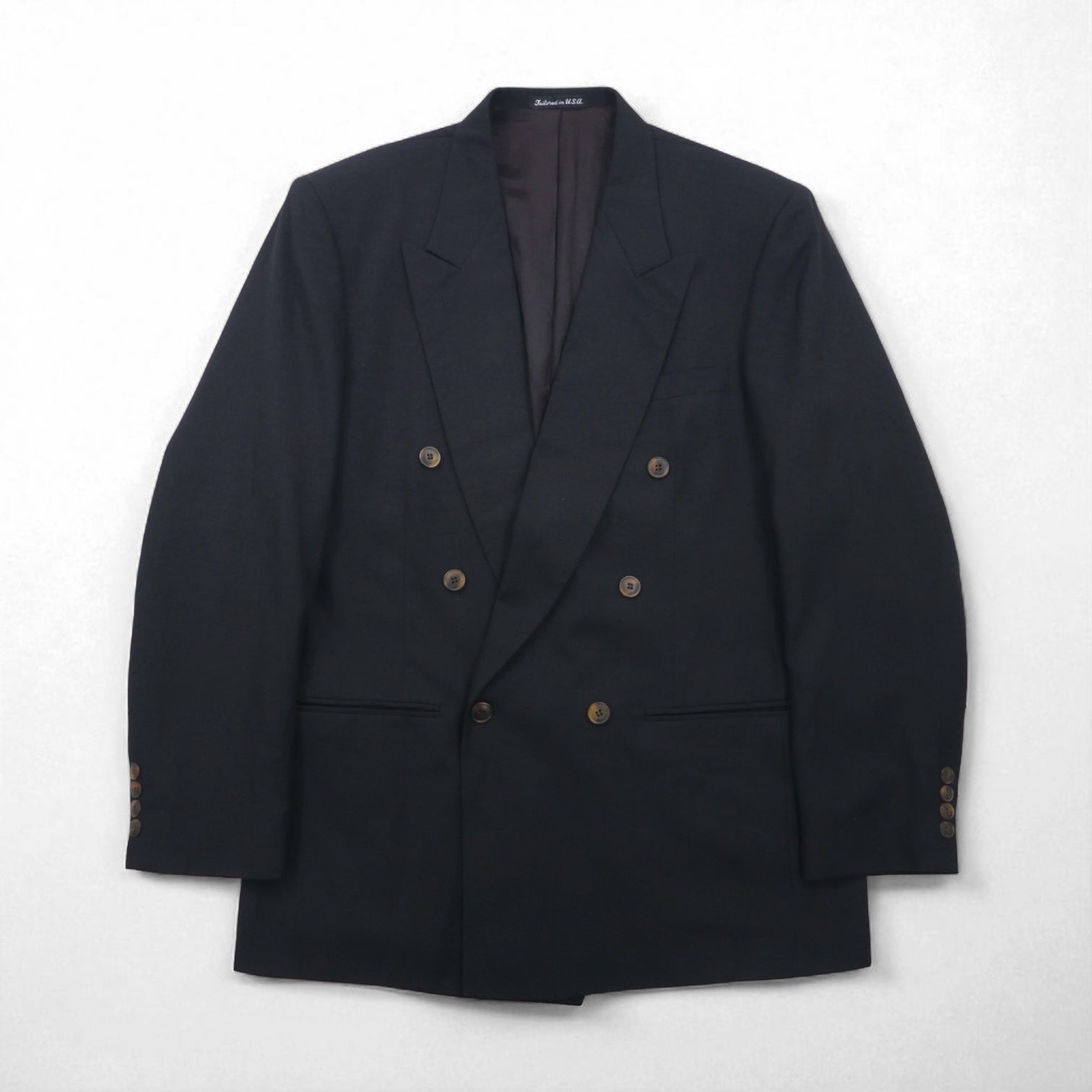 USA Vintage Blazer CELLINI オーバーサイズ ダブル ブレザー テーラードジャケット L ピークドラペル USA製