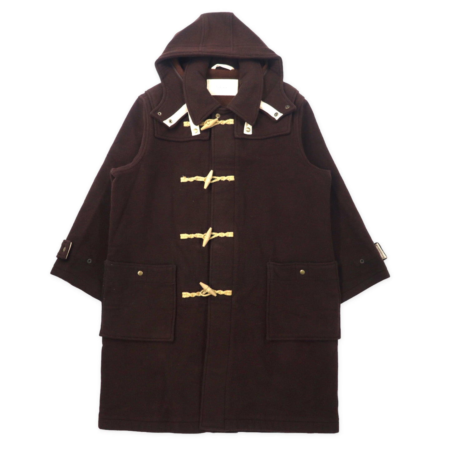 Paul Smith 90's COAT L Brown Wool Hoodie Detachable Japan Made