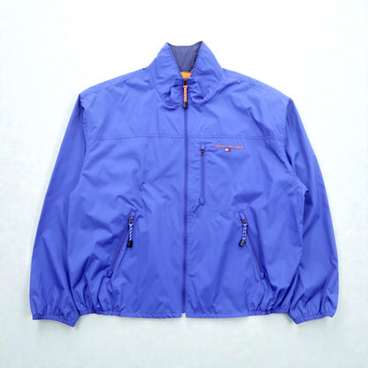 TOMMY HILFIGER 00年代 ナイロンジャケット スポーツジャケット 2XL ブルー 防水 スタンドカラー