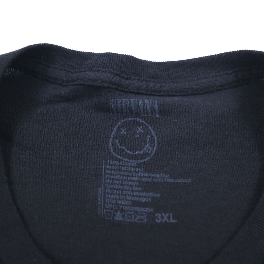 NIRVANA ニルヴァーナ オフィシャル ロック バンド Tシャツ バンT 3XL ブラック ビッグサイズ