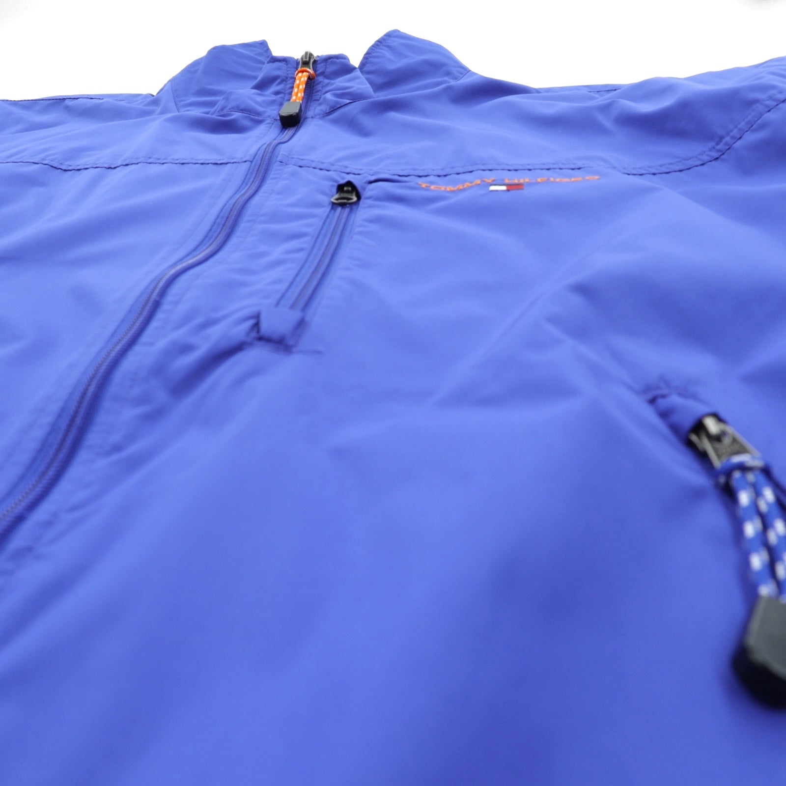 TOMMY HILFIGER 00年代 ナイロンジャケット スポーツジャケット 2XL ブルー 防水 スタンドカラー