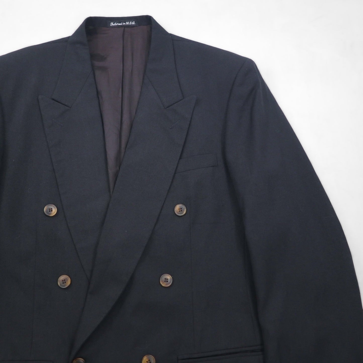 USA Vintage Blazer CELLINI Oversized Double-Breasted Blazer, Tailored Jacket, Size L, Peak Lapel, Made in USA