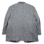 Harris Tweed x Stafford Tweed Tailored Jacket L Grey Wool CLASSIC FIT Made in Mexico