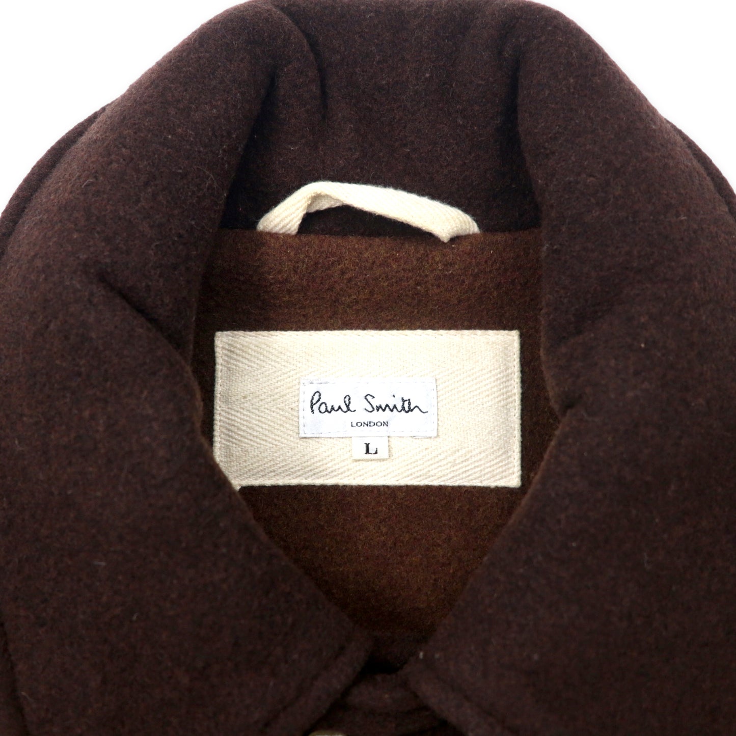 Paul Smith 90's COAT L Brown Wool Hoodie Detachable Japan Made