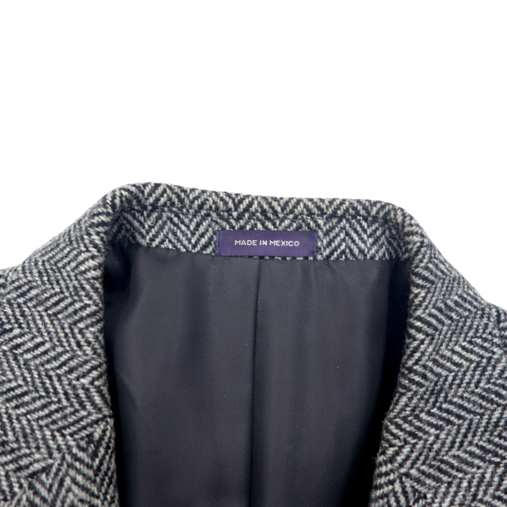 Harris Tweed x Stafford Tweed Tailored Jacket L Grey Wool CLASSIC FIT Made in Mexico