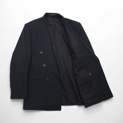 USA Vintage Blazer CELLINI Oversized Double-Breasted Blazer, Tailored Jacket, Size L, Peak Lapel, Made in USA