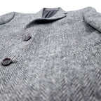 Harris Tweed x Stafford Tweed Tailored Jacket L Grey Wool CLASSIC FIT Made in Mexico