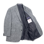 Harris Tweed x Stafford Tweed Tailored Jacket L Grey Wool CLASSIC FIT Made in Mexico
