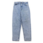 Levi's 90年代 USA製 550 ケミカルウォッシュ テーパード デニムパンツ M ブルー ジッパーフライ リラックスフィット 40550 0218