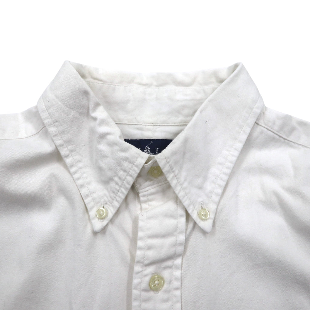 Ralph Lauren 90年代 BLAKE 半袖 オックスフォード ボタンダウンシャツ XL ホワイト スモールポニー刺繍