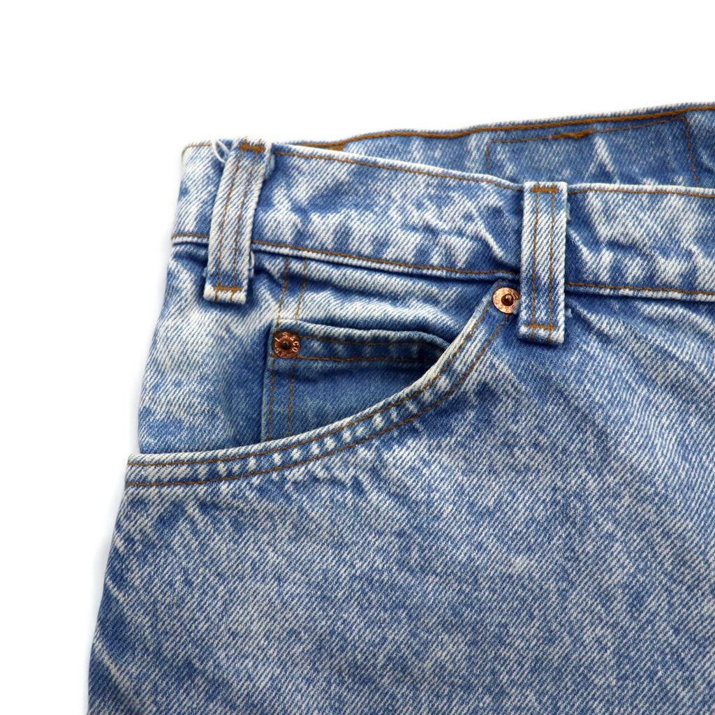 Levi's 90年代 USA製 550 ケミカルウォッシュ テーパード デニムパンツ M ブルー ジッパーフライ リラックスフィット 40550 0218