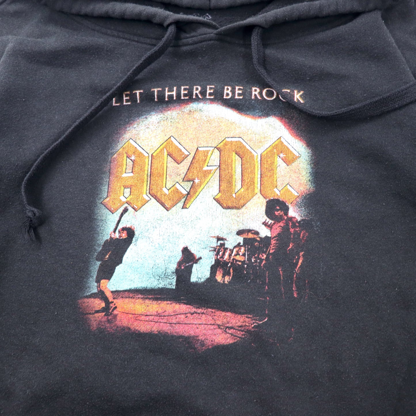 AC/DC バンドプリントパーカー XL ブラック コットン LET THERE BE ROCK メキシコ製