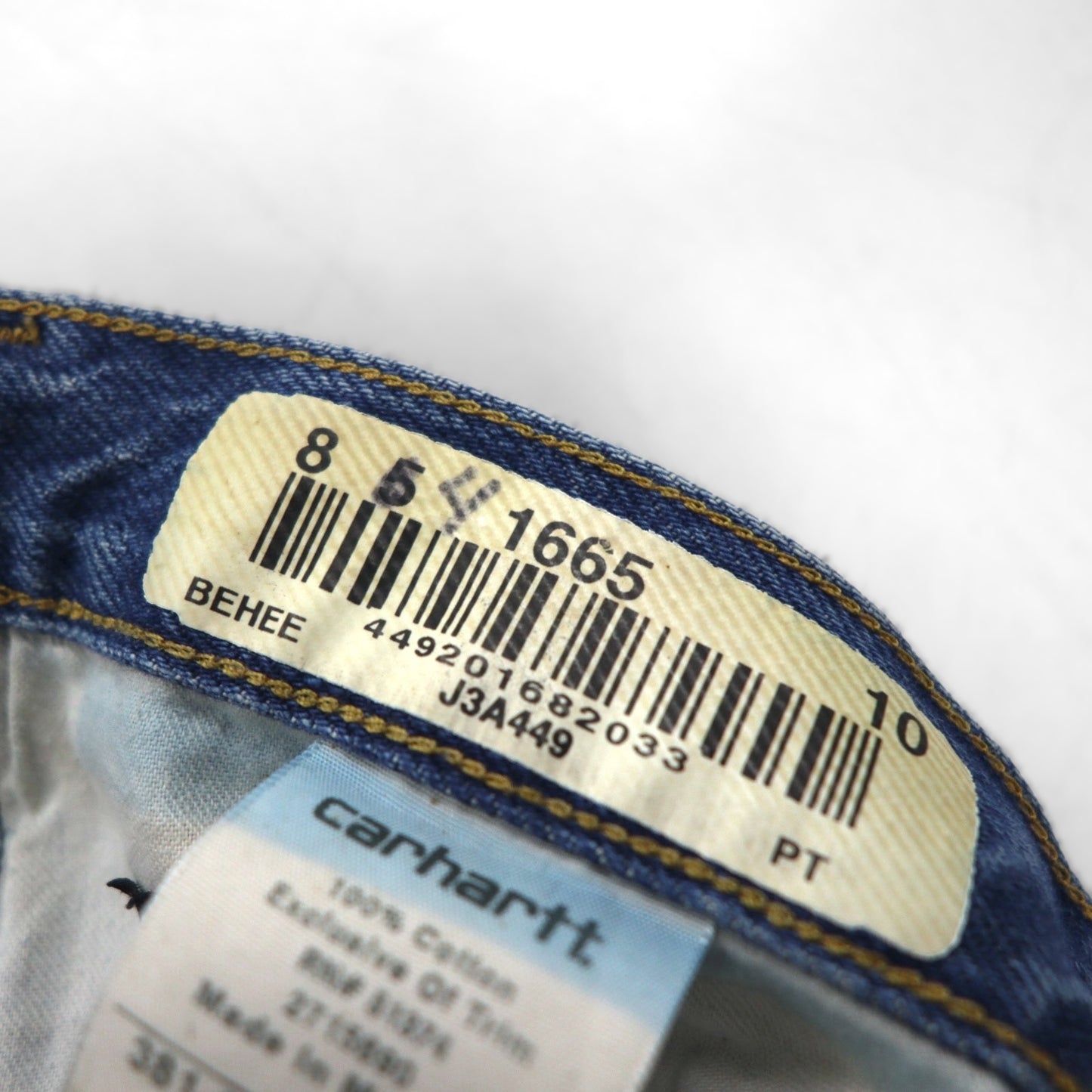 Carhartt Baggy Relaxed Fit Denim Jeans, Size L, Indigo, Tapered, Size 381-83