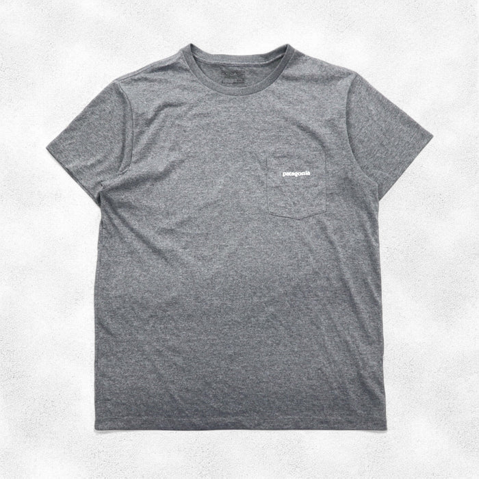 patagonia RESPONSIBLE TEE ポケット Tシャツ L グレー ポリエステル 39114