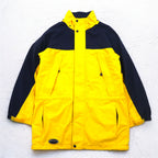 Eddie Bauer 90s EBTEK GORE-TEX Mountain Parka L Yellow Drawcord Detachable Hood