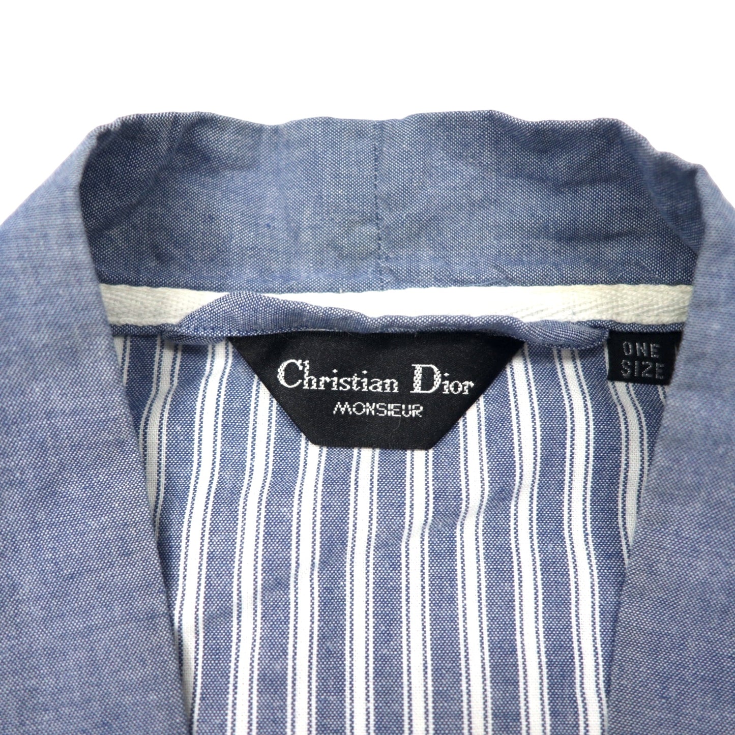 Christian Dior MONSIEUR オールド シャンブレー ガウン コート ONE ブルー コットン