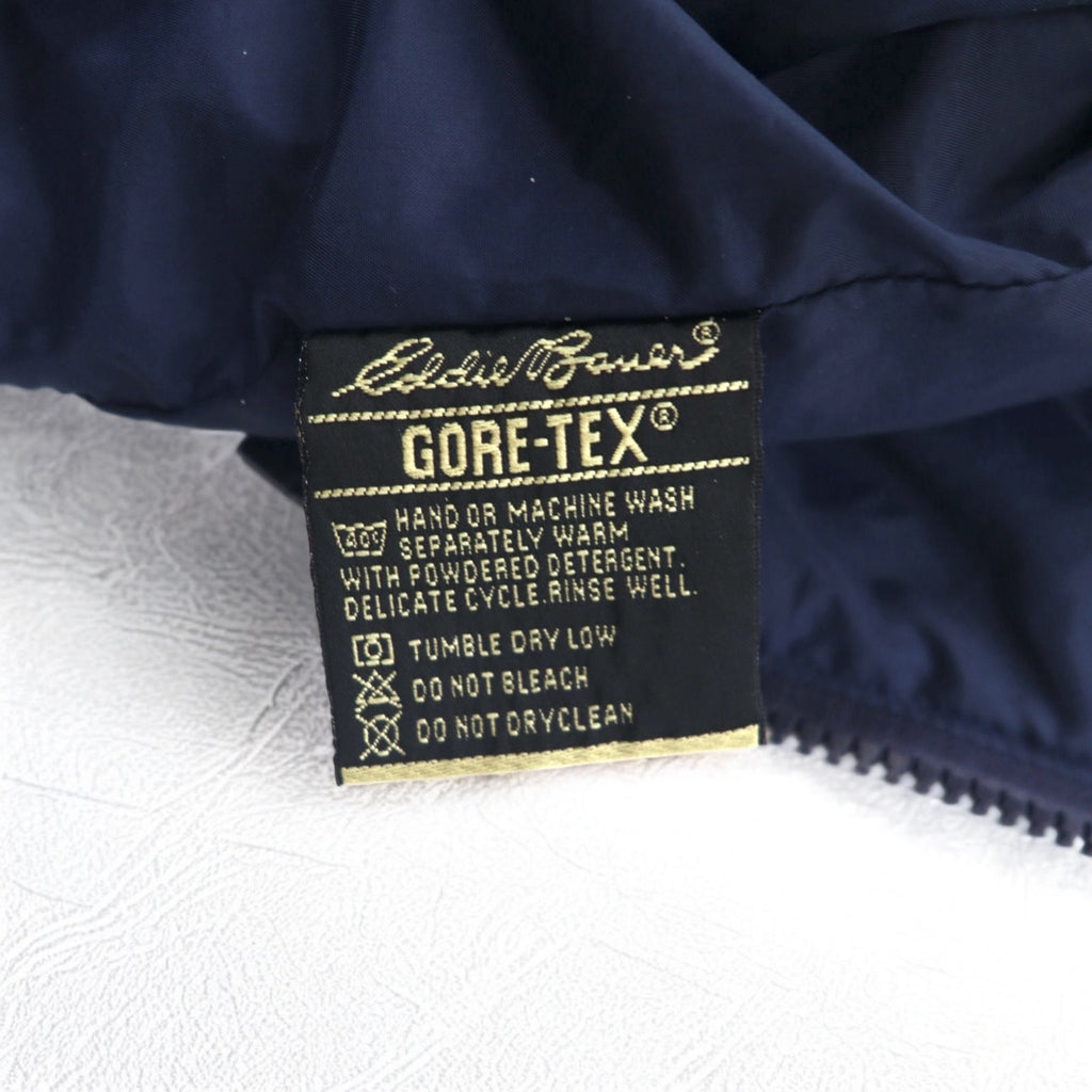 Eddie Bauer 90s EBTEK GORE-TEX Mountain Parka L Yellow Drawcord Detachable Hood