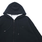 Champion Big Size Full Zip Hoodie 4XL Black One Point Logo Embroidery Made in Honduras