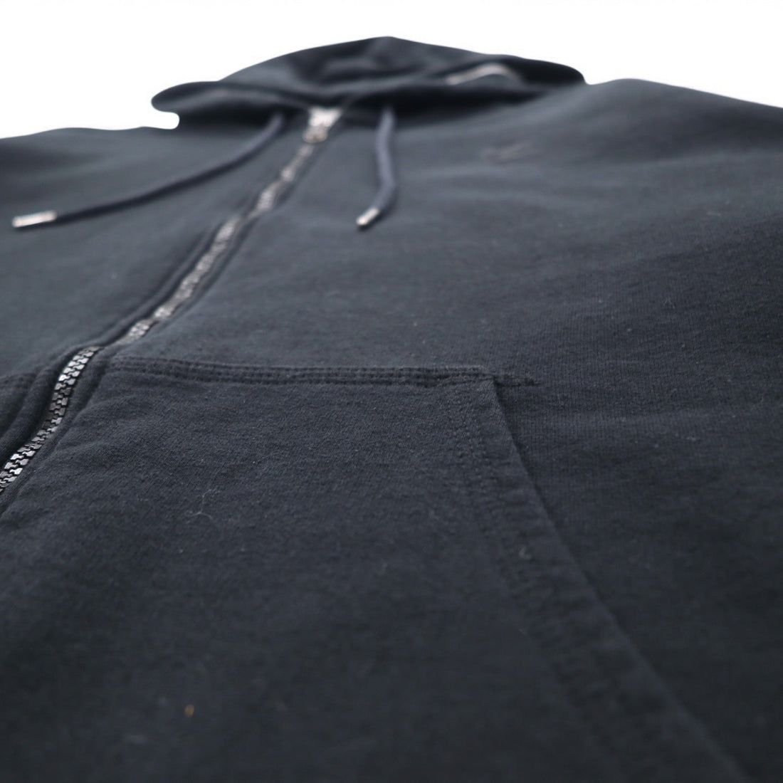 Champion Big Size Full Zip Hoodie 4XL Black One Point Logo Embroidery Made in Honduras