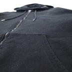Champion Big Size Full Zip Hoodie 4XL Black One Point Logo Embroidery Made in Honduras